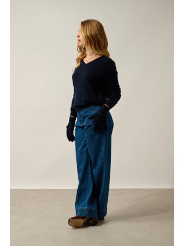 AUTHENTIC CASHMERE Kaszmirowe rękawiczki "Milo" w kolorze granatowym