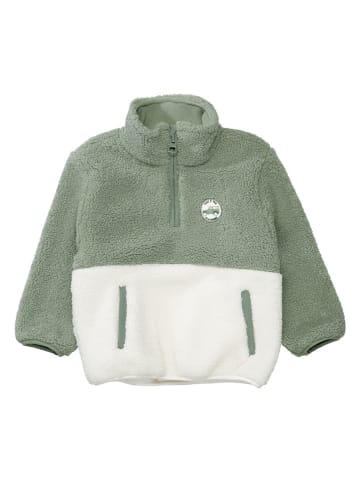 Marc O'Polo Junior Fleecepullover in Grün/ Creme