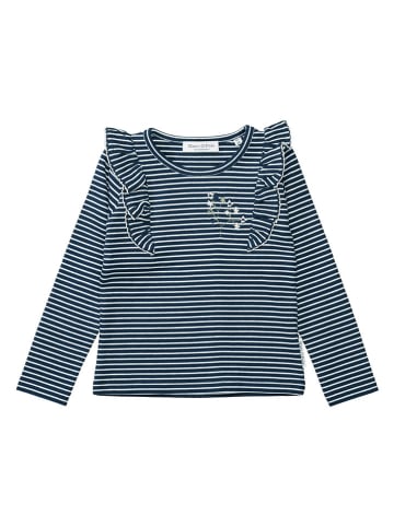 Marc O'Polo Junior Longsleevee in Schwarz/ Weiß
