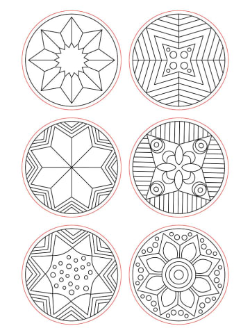 Haba Mandala-stempels - 5 stuks - vanaf 3 jaar