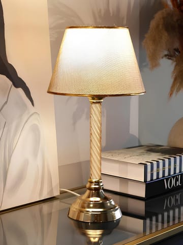 Opviq Lampa stołowa w kolorze złoto-beżowym - wys. 45 x Ø 22 cm