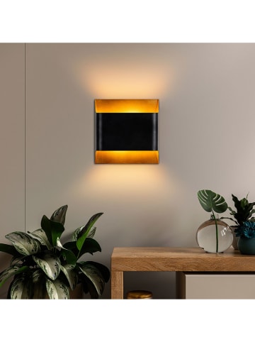 Opviq Wandleuchte "Bera" in Schwarz/ Gold - (B)25 x (H)25 cm
