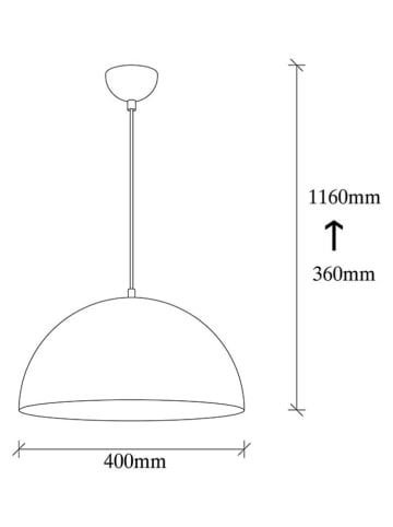 Opviq Hängeleuchte "Berceste" in Weiß - Ø 40 cm