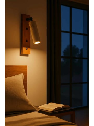 Opviq Lampa ścienna w kolorze beżowo-jasnobrązowym - wys. 22 cm