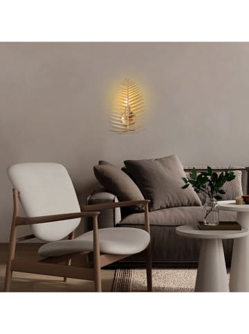 Opviq Lampa ścienna "Leaf" w kolorze złotym - 20 x 30 cm