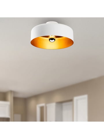 Opviq Hanglamp "Vesta" wit/goudkleurig - (H)18 x Ø 35 cm