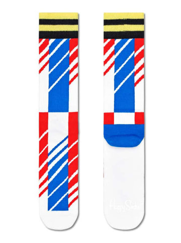 Happy Socks Sokken "Scattered stripe" blauw/wit