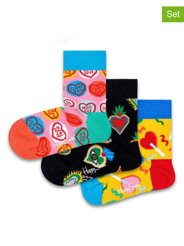 Happy Socks 3-częściowy zestaw prezentowy ze wzorem