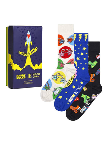 Happy Socks 3-częściowy zestaw prezentowy "Elton John" ze wzorem