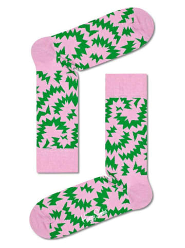 Happy Socks Socken in Rosa/ Grün
