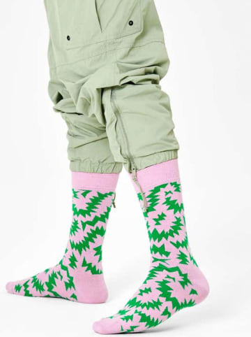 Happy Socks Sokken lichtroze/groen