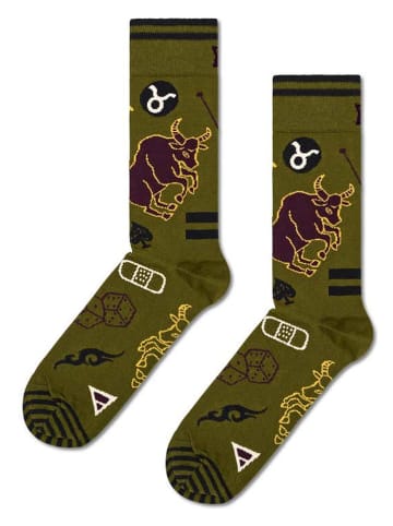 Happy Socks 2-delige set: sokken kaki