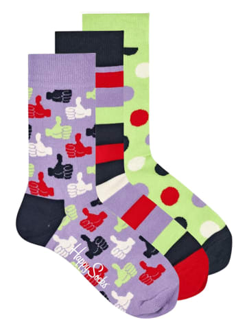 Happy Socks Skarpety (4 pary) w kolorze fioletowo-zielonym