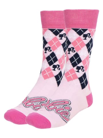 Lucky Socks 3-delige set: sokken "Barbie" wit/roze/zwart
