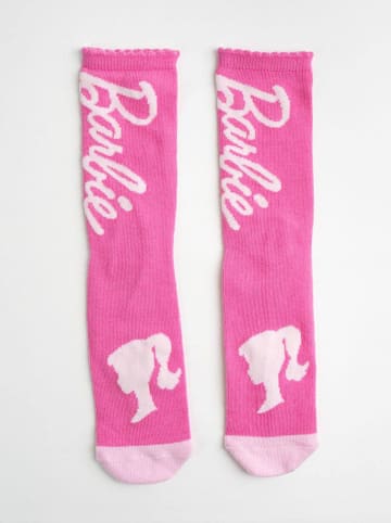 Lucky Socks Skarpety (3 pary) "Barbie" w kolorze biało-różowo-czarnym