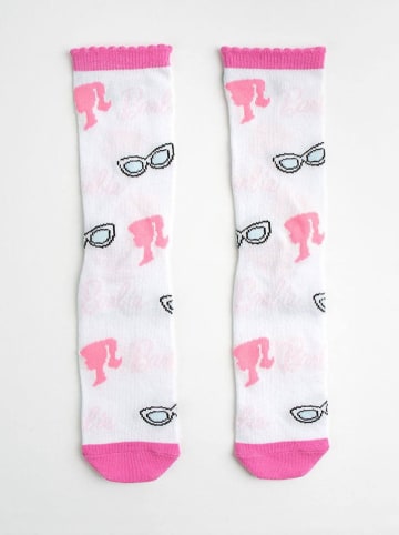 Lucky Socks 3-delige set: sokken "Barbie" wit/roze/zwart