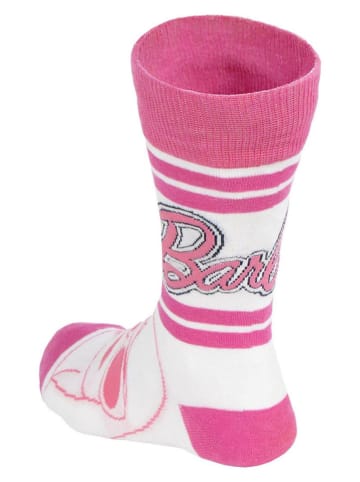 Lucky Socks Skarpety "Barbie" w kolorze biało-różowym