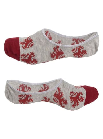 Lucky Socks 3er-Set: Fußlinge in Grau/ Gelb/ Bordeuax