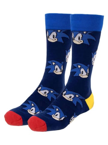 Lucky Socks Sokken "Sonic" donkerblauw/geel/rood