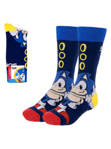 Lucky Socks Sokken "Sonic" geel/rood/donkerblauw