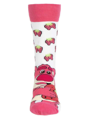 Lucky Socks Skarpety w kolorze biało-różowym
