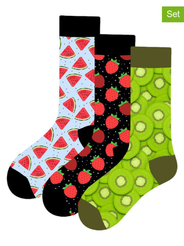 Lucky Socks Skarpety (3 pary) ze wzorem