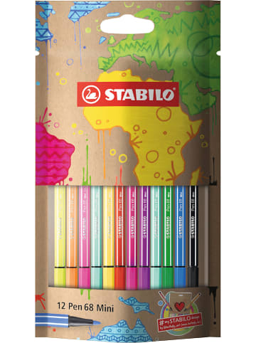 STABILO Mazaki (12 szt.) "STABILO Pen 68 Mini-#mySTABILOdesign Edition"