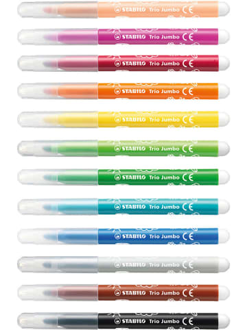 STABILO 2-delige set: dikke viltstiften "STABILO Trio Jumbo" - 2x 12 stuks