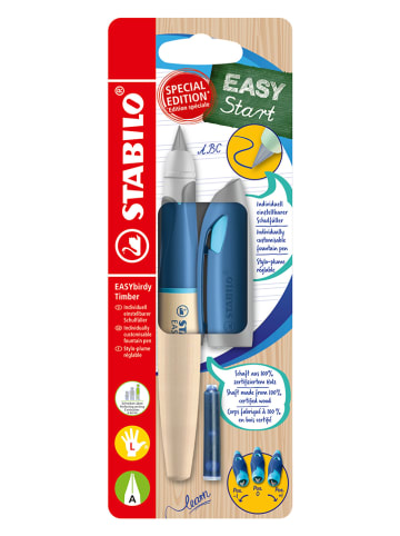 STABILO Schulfüller - Linkshänder "EASYbirdy" - Feder A - Blau(löschbar)