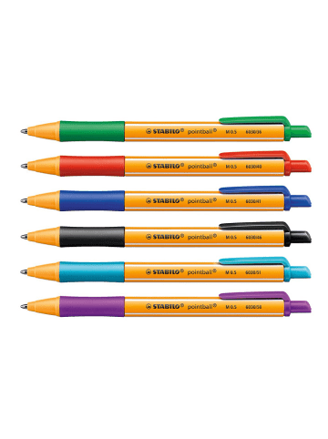 STABILO Ballpoints "STABILO pointball" - 6 stuks