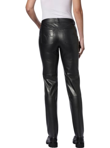 Heine Kunstleren broek zwart