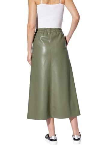 Heine Spódnica w kolorze khaki ze skóry syntetycznej