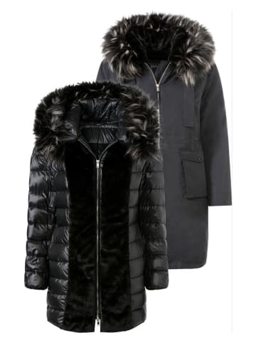 Heine Omkeerbare donsmantel zwart