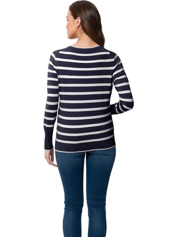 Heine Cardigan in Dunkelblau/ Creme