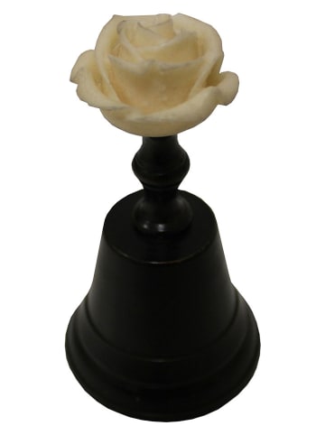 Anticline Dekoglocke in Schwarz/ Creme - (H)11 cm