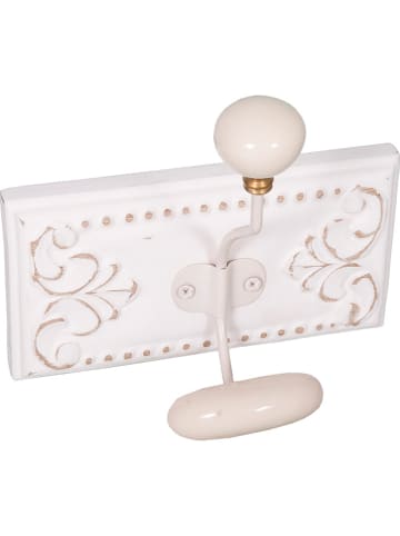 Anticline Kleiderhaken in Weiß - (B)15 x (H)20 x (T)11 cm