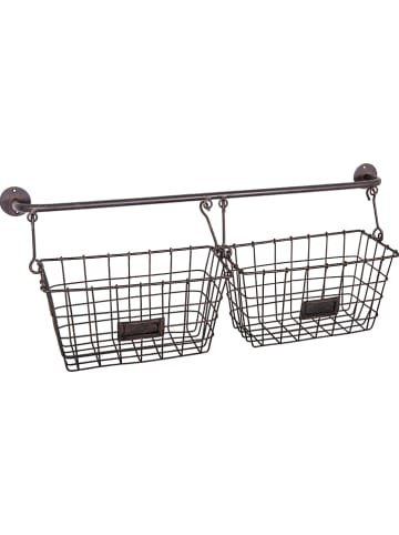 Anticline Koszyk ścienne w kolorze czarnym - 58 x 24 x 12 cm