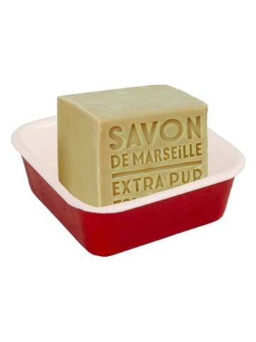 Anticline Seifenschale in Rot - (B)12,5 x (H)4 x (T)12,5 cm