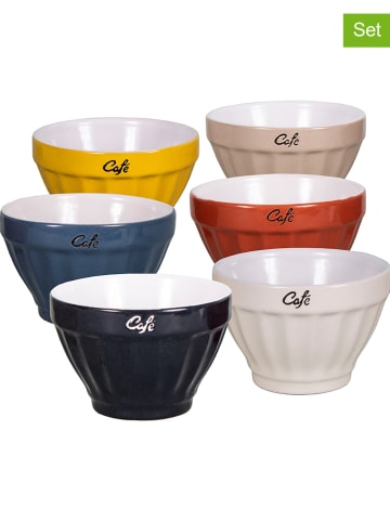 Anticline 6-delige set: kommen meerkleurig - Ø 9 cm