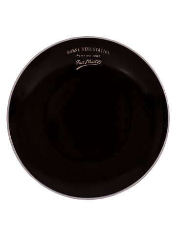 Anticline Dinerbord "Bonne Dégustation" zwart - Ø 27 cm