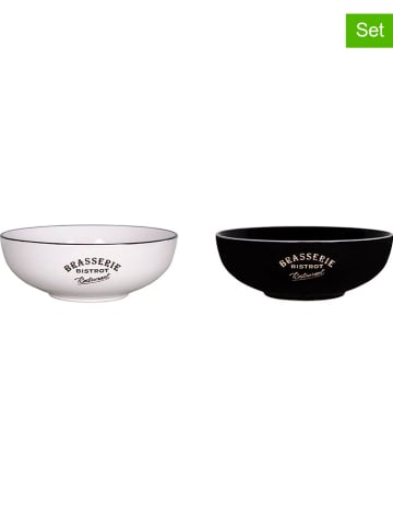 Anticline 2-delige set: kommen wit/zwart - Ø 25,3 cm