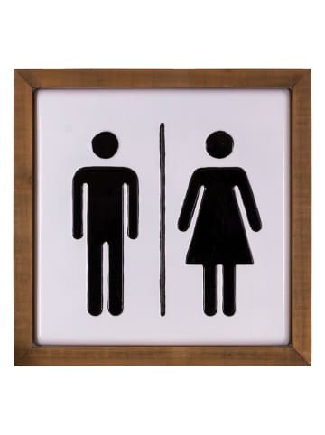 Anticline Dekoracyjny szyld w kolorze czarno-białym - 24,5 x 24,5 cm