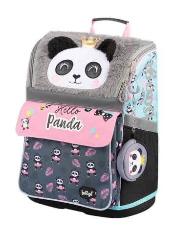 BAAGL Schulranzen "Zippy Panda" in Grau/ Rosa