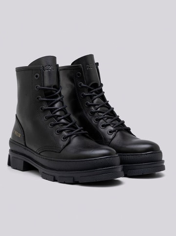 Replay Leder-Boots in Schwarz
