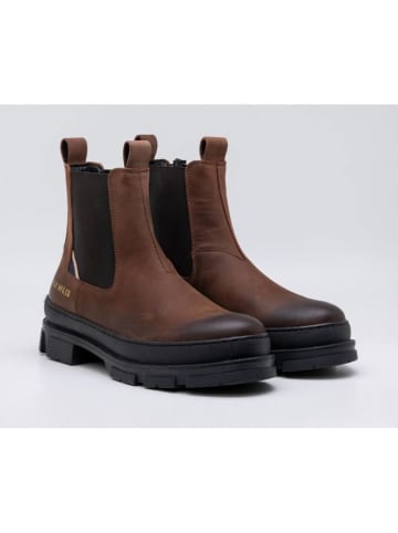 Replay Leder-Chelsea-Boots in Braun