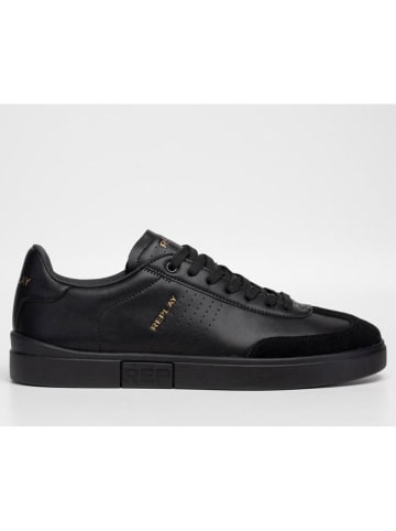 Replay Leder-Sneakers in Schwarz