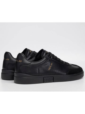 Replay Leren sneakers zwart