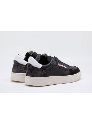 Replay Leren sneakers wit/zwart