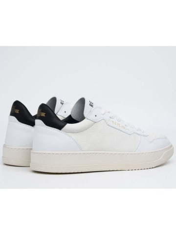Replay Skórzane sneakersy w kolorze biało-czarnym