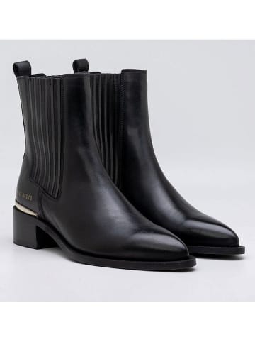 Replay Leder-Chelsea-Boots in Schwarz